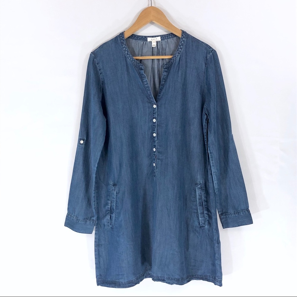 🌻 Joie | Soft Blue Denim Jean Tunic Shirt Dress